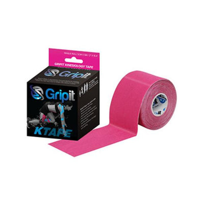 Tape Kinesiology Gripit KTAPE Cotton/Lycra/Spandex 2"x5.5yd Adhesive Pink Ea